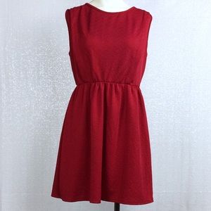 Finn & Clover Maroon Diamond Cutout Dress sz L